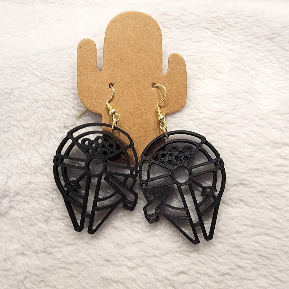 3D Print Black Falcon Earrings